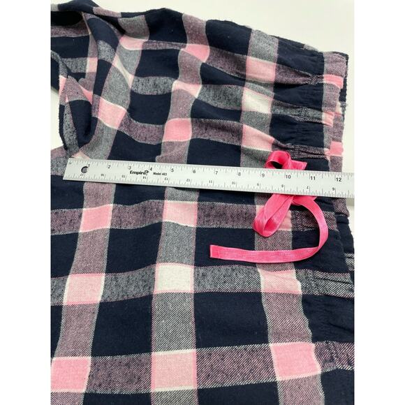 Lot 2 Bottoms Out Gal Pull On Drawstring Waist Flannel Sleep Pants Plaid Women L - Picture 8 of 16